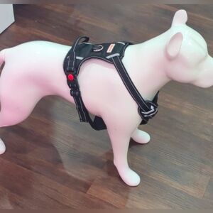 (NEW) BABYLTRL BLK Dog Harness with Reflective Straps .SIZE L